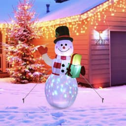 image-Christmas LED Lights Glowing Santa Tree Snowman Inflatable Doll Outdoor Yard Garden Decor