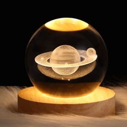 image-LED Night Light Galaxy Crystal Ball Table Lamp 3D Planet Moon Lamp Bedroom Home Decor For Kids Party Children Birthday Gifts