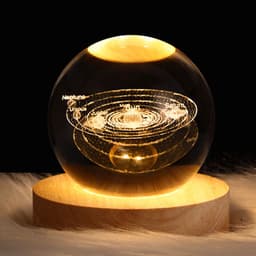 image-LED Night Light Galaxy Crystal Ball Table Lamp 3D Planet Moon Lamp Bedroom Home Decor For Kids Party Children Birthday Gifts