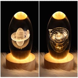 image-LED Night Light Galaxy Crystal Ball Table Lamp 3D Planet Moon Lamp Bedroom Home Decor For Kids Party Children Birthday Gifts