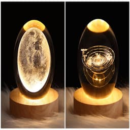 image-LED Night Light Galaxy Crystal Ball Table Lamp 3D Planet Moon Lamp Bedroom Home Decor For Kids Party Children Birthday Gifts
