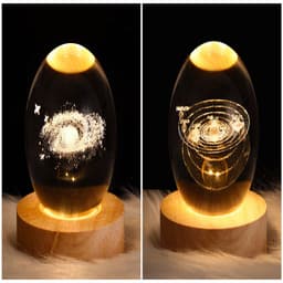 image-LED Night Light Galaxy Crystal Ball Table Lamp 3D Planet Moon Lamp Bedroom Home Decor For Kids Party Children Birthday Gifts