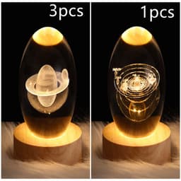 image-LED Night Light Galaxy Crystal Ball Table Lamp 3D Planet Moon Lamp Bedroom Home Decor For Kids Party Children Birthday Gifts