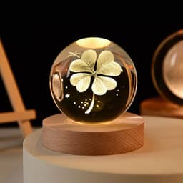 image-LED Night Light Galaxy Crystal Ball Table Lamp 3D Planet Moon Lamp Bedroom Home Decor For Kids Party Children Birthday Gifts
