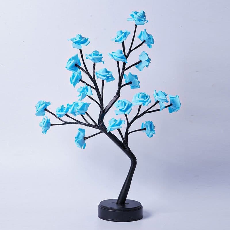 image-Table Lamp Flower Tree Rose Lamps Fairy Desk Night Lights USB Operated Gifts For Wedding Valentine Christmas Decoration