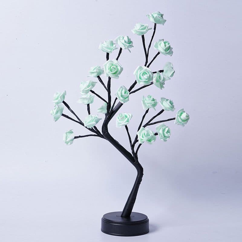 image-Table Lamp Flower Tree Rose Lamps Fairy Desk Night Lights USB Operated Gifts For Wedding Valentine Christmas Decoration