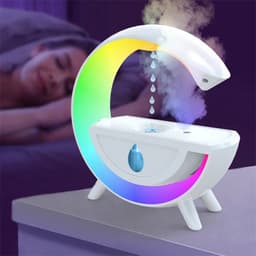 image-RGB Night Light Water Droplet Sprayer Anti-Gravity Air Humidifier 350ml Creative Home Office Mist Maker Diffuser Christmas Gift
