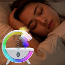 image-RGB Night Light Water Droplet Sprayer Anti-Gravity Air Humidifier 350ml Creative Home Office Mist Maker Diffuser Christmas Gift