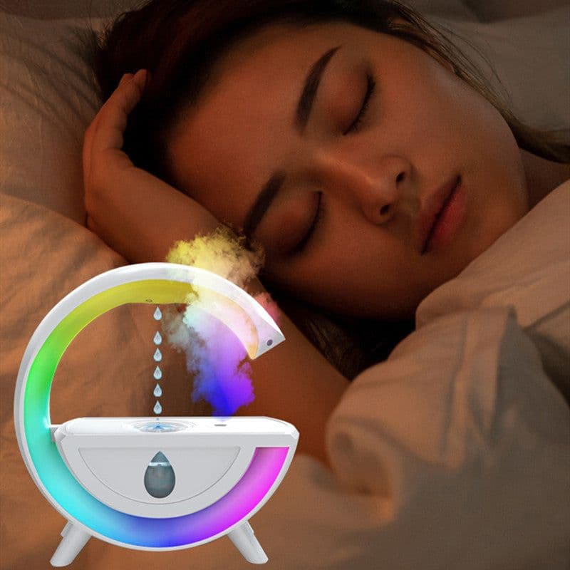 image-RGB Night Light Water Droplet Sprayer Anti-Gravity Air Humidifier 350ml Creative Home Office Mist Maker Diffuser Christmas Gift