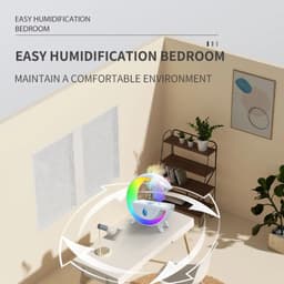 image-RGB Night Light Water Droplet Sprayer Anti-Gravity Air Humidifier 350ml Creative Home Office Mist Maker Diffuser Christmas Gift