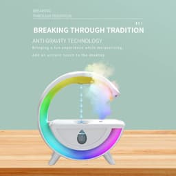 image-RGB Night Light Water Droplet Sprayer Anti-Gravity Air Humidifier 350ml Creative Home Office Mist Maker Diffuser Christmas Gift