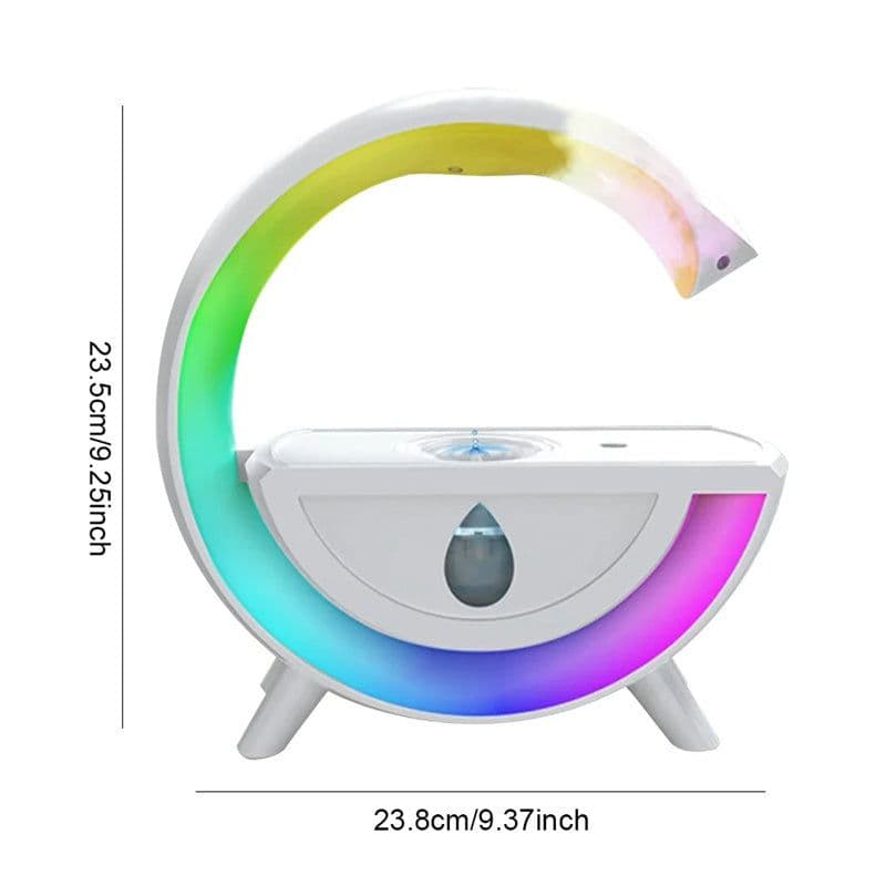 image-RGB Night Light Water Droplet Sprayer Anti-Gravity Air Humidifier 350ml Creative Home Office Mist Maker Diffuser Christmas Gift