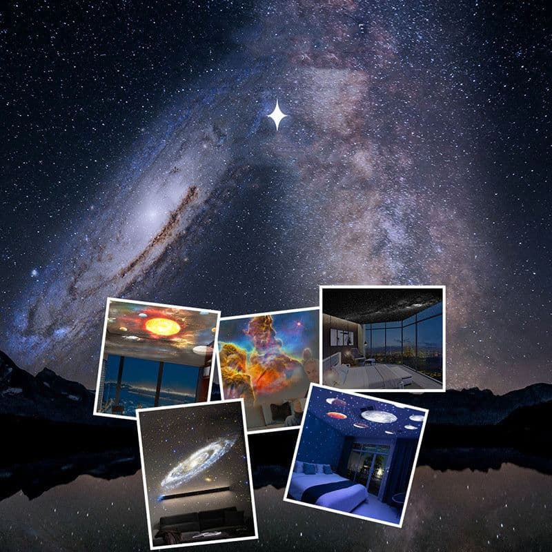 image-Night Light Galaxy Projector Starry Sky Projector 360 Rotate Planetarium Lamp For Kids Bedroom Valentines Day Gift Wedding Deco