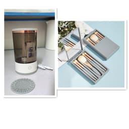 image-Women Eye Shadow Brush Cleaning Tool Portable Electric Makeup Brush Cleaner Machine With USB Charging Automatic Cosmetic Brush