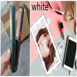image-Hair Straightener Cordless Usb Hair Straightener Mini Ceramics Hair Curler 3 Constant Temperature Portable Flat Iron For Travel