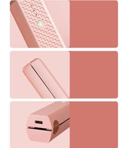 image-Hair Straightener Cordless Usb Hair Straightener Mini Ceramics Hair Curler 3 Constant Temperature Portable Flat Iron For Travel