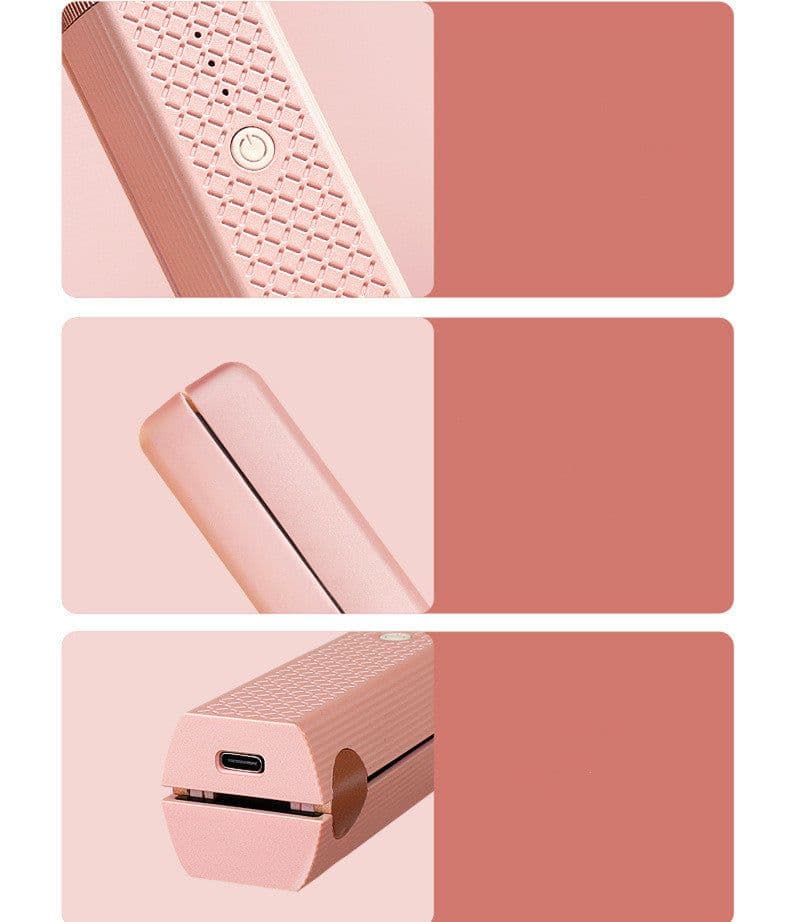 image-Hair Straightener Cordless Usb Hair Straightener Mini Ceramics Hair Curler 3 Constant Temperature Portable Flat Iron For Travel