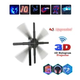 image-Upgraded Naked Eye 3D Holographic Advertising Machine Fan Screen Support Lmage Video Store Bar Party Advertising Display