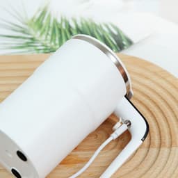 image-Electric Coffee Mug USB Rechargeable Automatic Magnetic Cup IP67 Waterproof Food-Safe Stainless Steel For Juice Tea Milksha Kitchen Gadgets