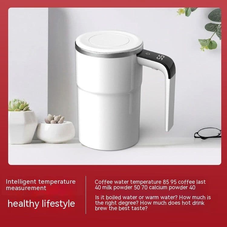 image-Electric Coffee Mug USB Rechargeable Automatic Magnetic Cup IP67 Waterproof Food-Safe Stainless Steel For Juice Tea Milksha Kitchen Gadgets