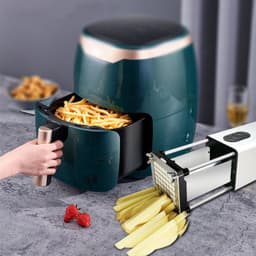 image-Kitchen Gadget Electric French Fry Cutter With Blades Stainless Steel Vegetable Potato Carrot For Commercial Household