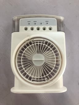 image-Portable USB Air Conditioner Cooling Fan With 5 Sprays 7 Color Light 600ML Water Tank Spray Mist Air Cooler Humidifiers