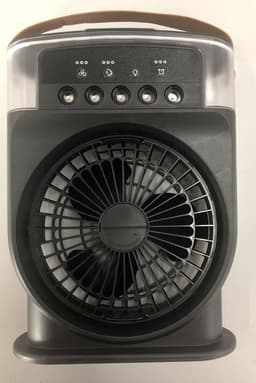 image-Portable USB Air Conditioner Cooling Fan With 5 Sprays 7 Color Light 600ML Water Tank Spray Mist Air Cooler Humidifiers