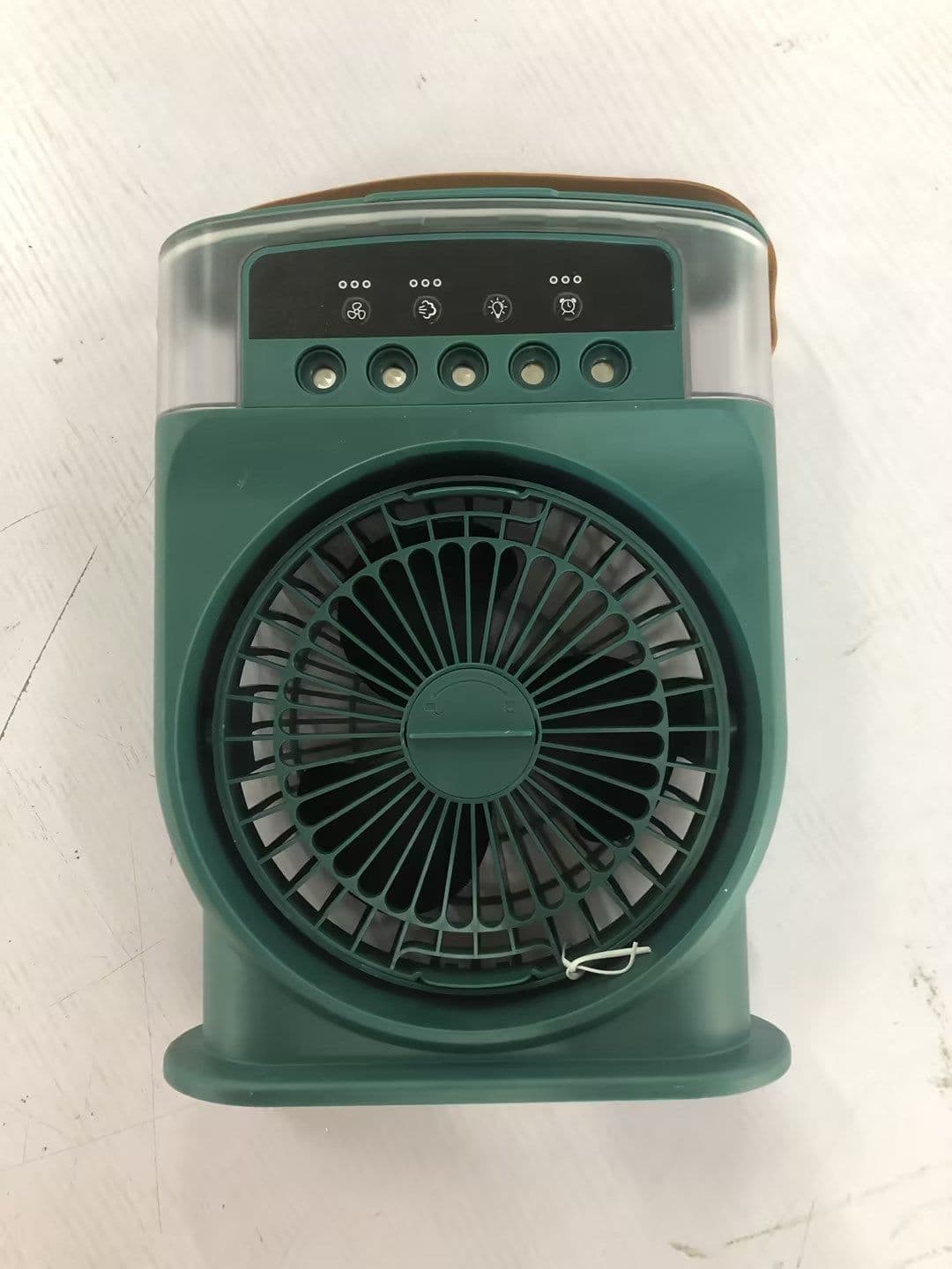 image-Portable USB Air Conditioner Cooling Fan With 5 Sprays 7 Color Light 600ML Water Tank Spray Mist Air Cooler Humidifiers