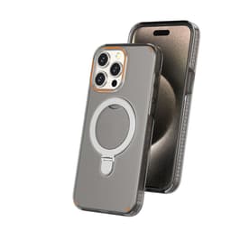 image-New Colorful Magnetic Bracket Phone Case With Holder Stand Cover For Magesafe Magnetic Transparent Wireless Charge Case For Phone