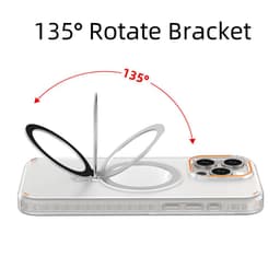 image-New Colorful Magnetic Bracket Phone Case With Holder Stand Cover For Magesafe Magnetic Transparent Wireless Charge Case For Phone