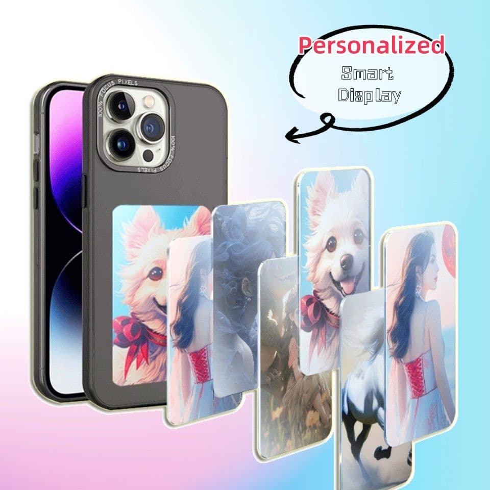 image-E-ink Screen Phone Case Unlimited Screen Projection Personalized Phone Cover Battery Free New Designer Luxury Phone Case