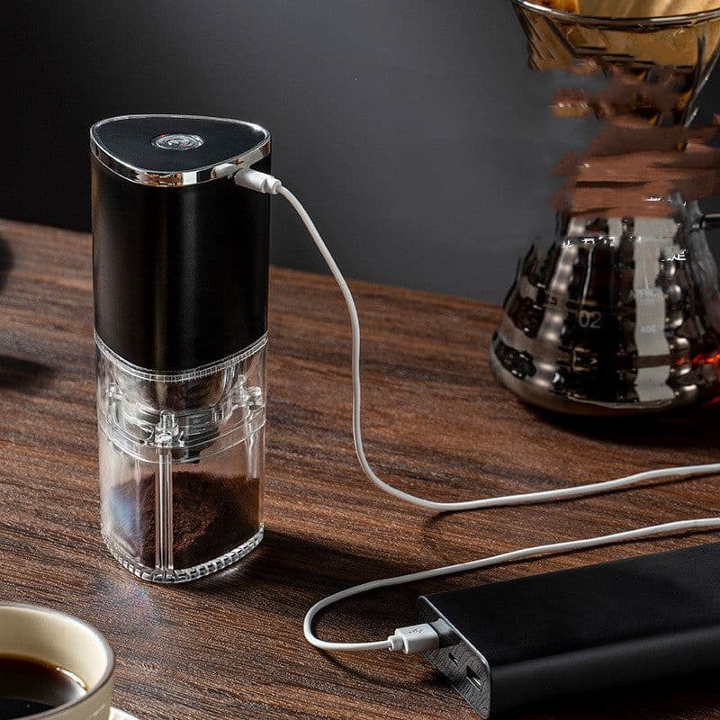 image-Electric Coffee Grinder Coffee Bean Grinder Cafe Automatic Portable USB Rechargeable Food Crusher For Drip Coffee Kitchen Gadgets