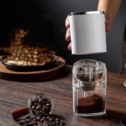 image-Electric Coffee Grinder Coffee Bean Grinder Cafe Automatic Portable USB Rechargeable Food Crusher For Drip Coffee Kitchen Gadgets