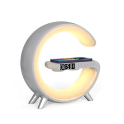 image-New Intelligent G Shaped LED Lamp Bluetooth Speake Wireless Charger Atmosphere Lamp App Control For Bedroom Home Decor