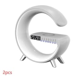 image-New Intelligent G Shaped LED Lamp Bluetooth Speake Wireless Charger Atmosphere Lamp App Control For Bedroom Home Decor