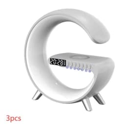 image-New Intelligent G Shaped LED Lamp Bluetooth Speake Wireless Charger Atmosphere Lamp App Control For Bedroom Home Decor