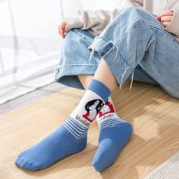 image-Socks Trendy Tube White Rabbit High-top Cotton Socks