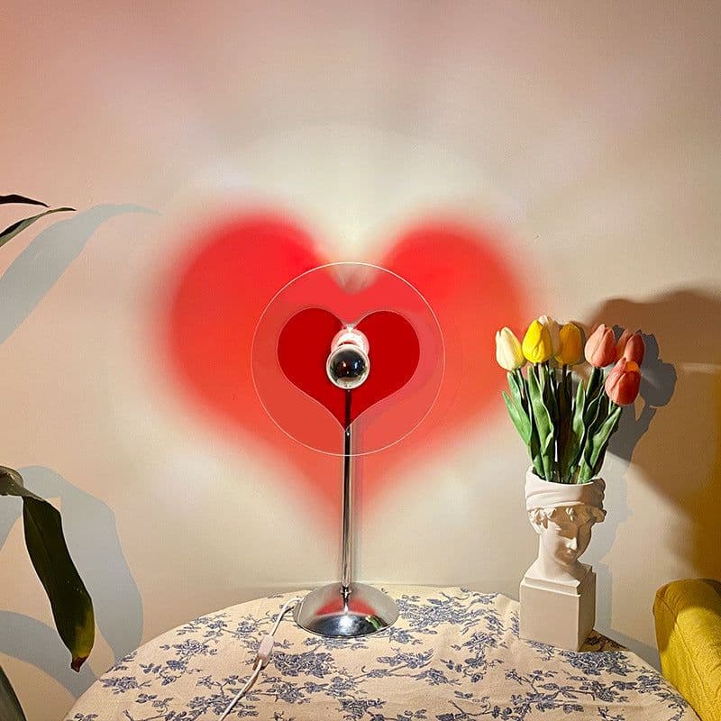 image-USB Plug-in Love Bauhaus Table Lamp Net Red Atmosphere Lamp Bedroom Romantic Floor Lamp Art Deco