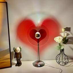 image-USB Plug-in Love Bauhaus Table Lamp Net Red Atmosphere Lamp Bedroom Romantic Floor Lamp Art Deco