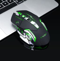 image-Wireless 2.4G USB Optical Gaming Mouse 2400DPI Professional Gamer Mouse Backlit Rechargeable Silent Mice For PC Laptop