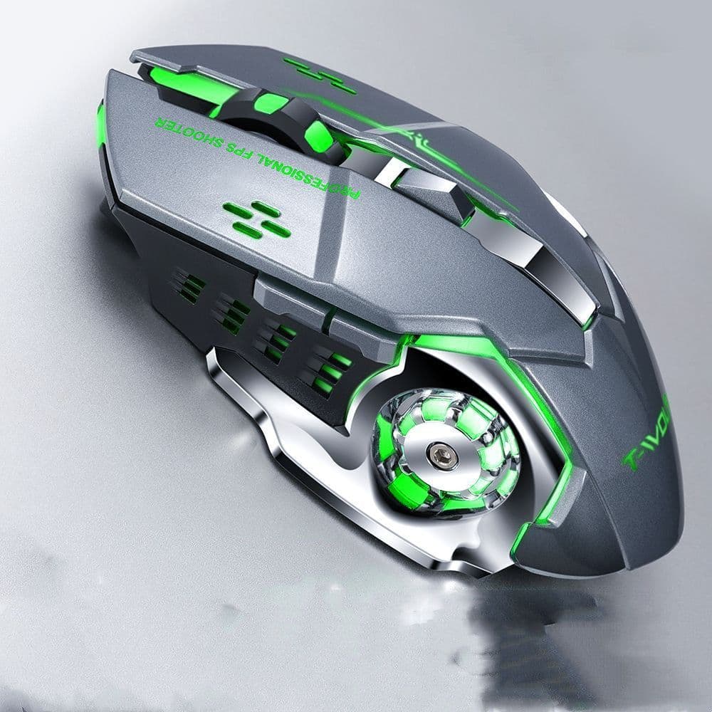 image-Wireless 2.4G USB Optical Gaming Mouse 2400DPI Professional Gamer Mouse Backlit Rechargeable Silent Mice For PC Laptop
