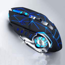 image-Wireless 2.4G USB Optical Gaming Mouse 2400DPI Professional Gamer Mouse Backlit Rechargeable Silent Mice For PC Laptop