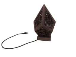 image-Wooden Hollow LED Projection Night Lamp Bohemian Colorful Projector Desk Lamp Household Home Decor Holiday Atmosphere Lighting