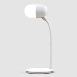 image-3 IN 1 Desk Lamp With Qi Wireless Charger 5W Bluetooth Speaker USB Dimmable For Bedroom