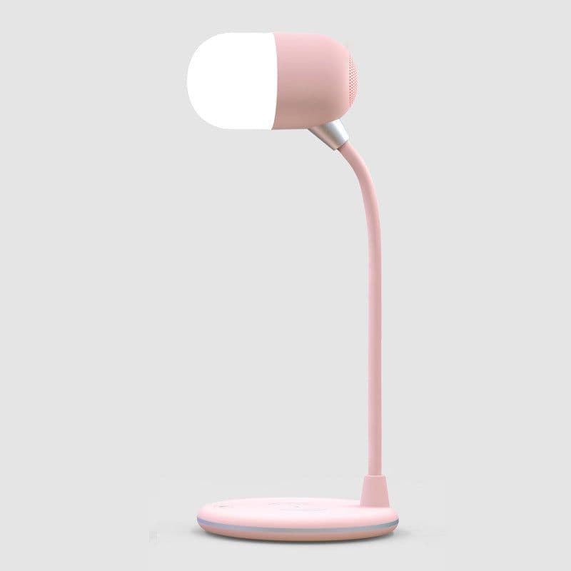 image-3 IN 1 Desk Lamp With Qi Wireless Charger 5W Bluetooth Speaker USB Dimmable For Bedroom