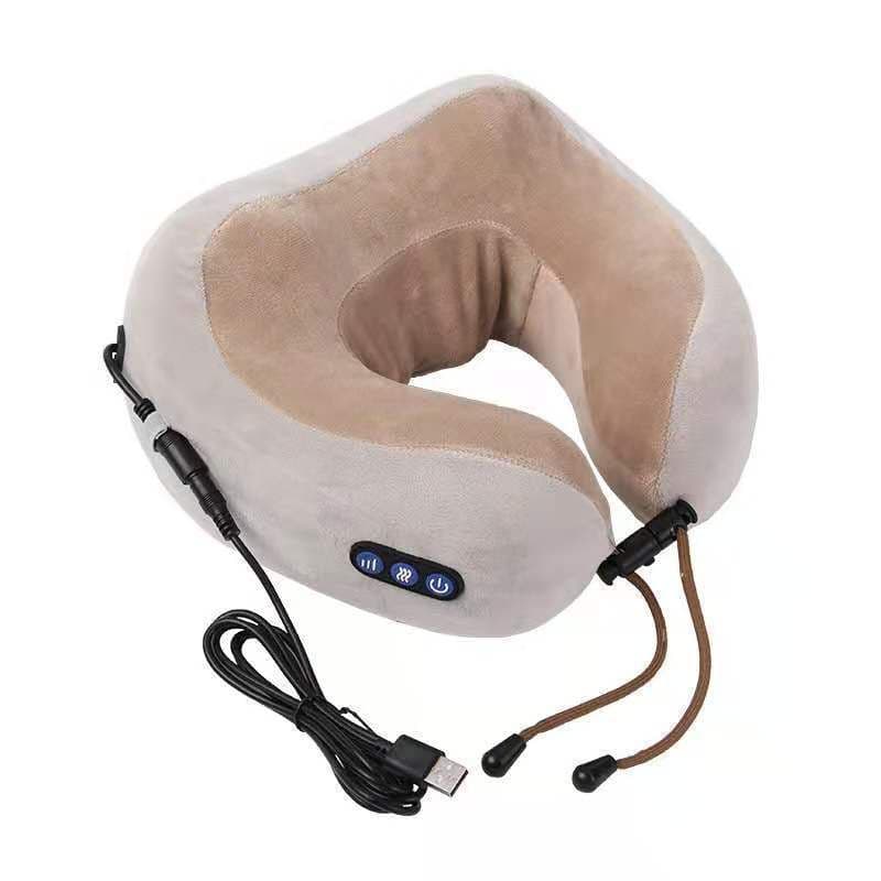 image-U Shaped Massage Pillow Neck Massage Device Electric Neck Massager Apparatus Shoulder Back Cervical Massager For Body Relaxation