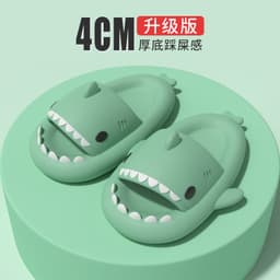 image-Thick-bottomed shark couple's slippers women's feces sense slippers men's indoor and outdoor funny home cute cartoon sandals