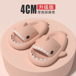image-Thick-bottomed shark couple's slippers women's feces sense slippers men's indoor and outdoor funny home cute cartoon sandals