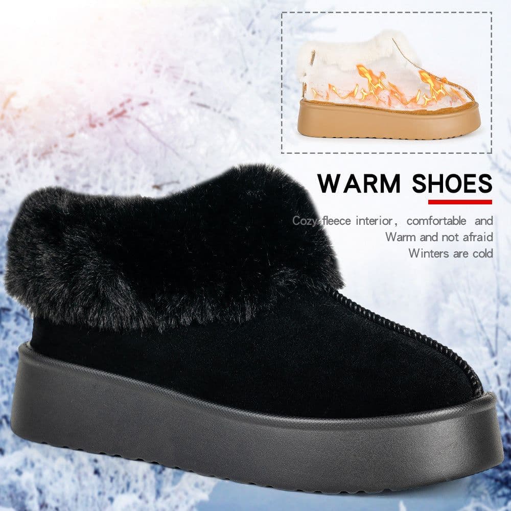 image-2023 new cross-border large size snow boots one-legged lazy high-end warm and versatile women's cotton shoes with thick soles for women