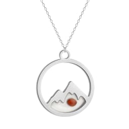image-Fashion New Popular Stainless Steel Mustard Seed Pendant Moving Mountains Personality Trend Seed Necklace